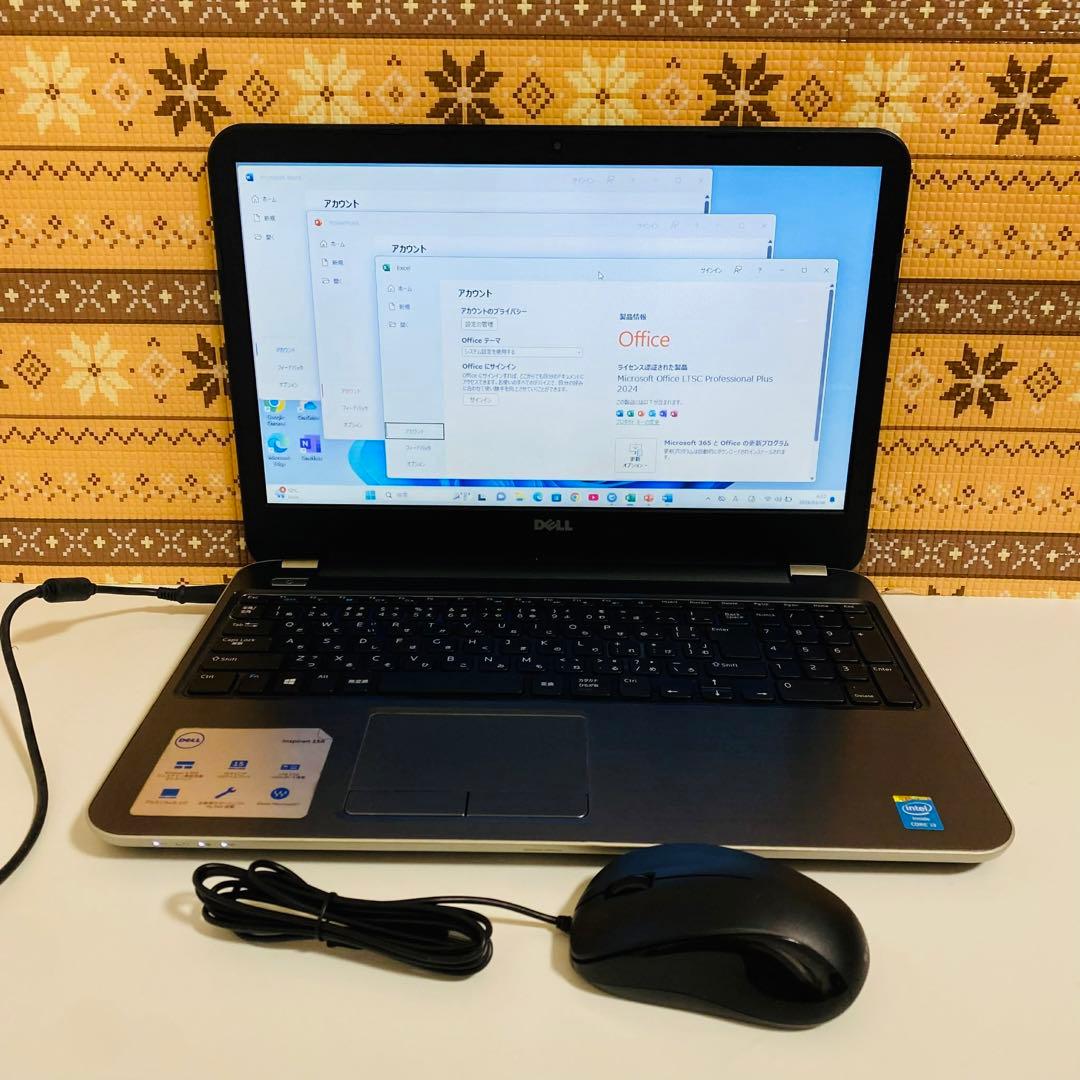 Y139 DellノートパソコンWEBカメラSSD高速Windows11オフィス