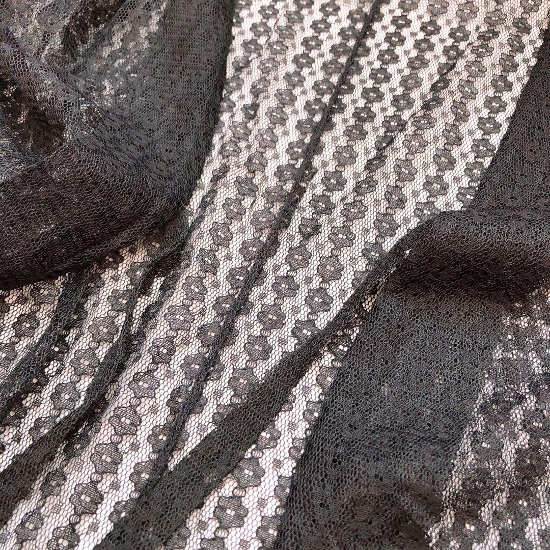 レース羽織 カーディガン 黒 和洋折衷 着物リメイク