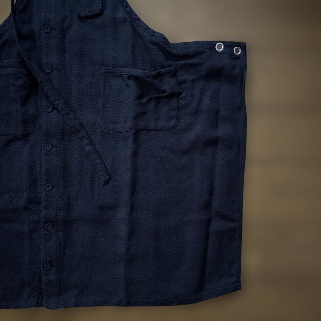 KLASICA エプロン ボタン付き ポケット付き