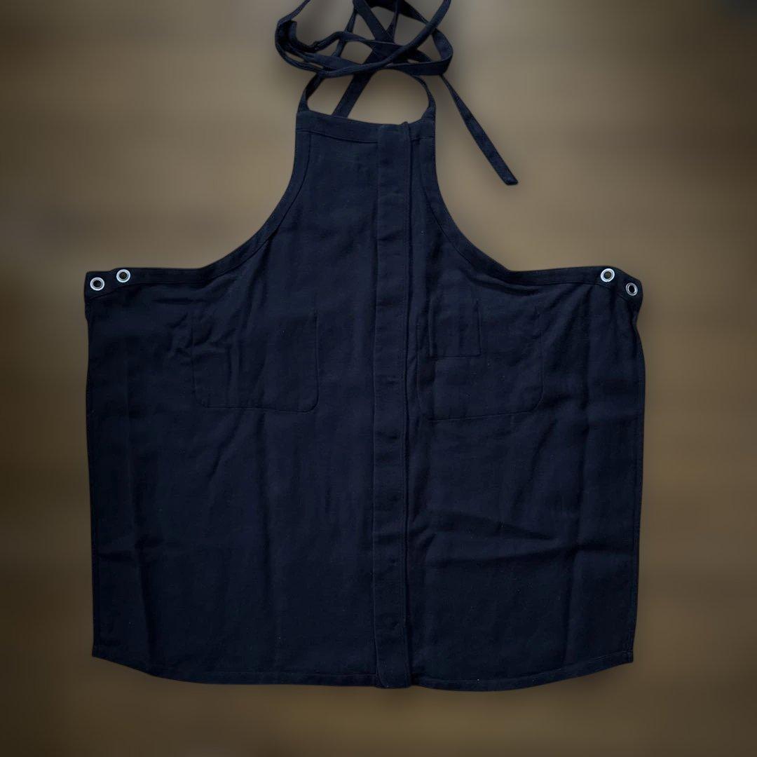 KLASICA エプロン ボタン付き ポケット付き