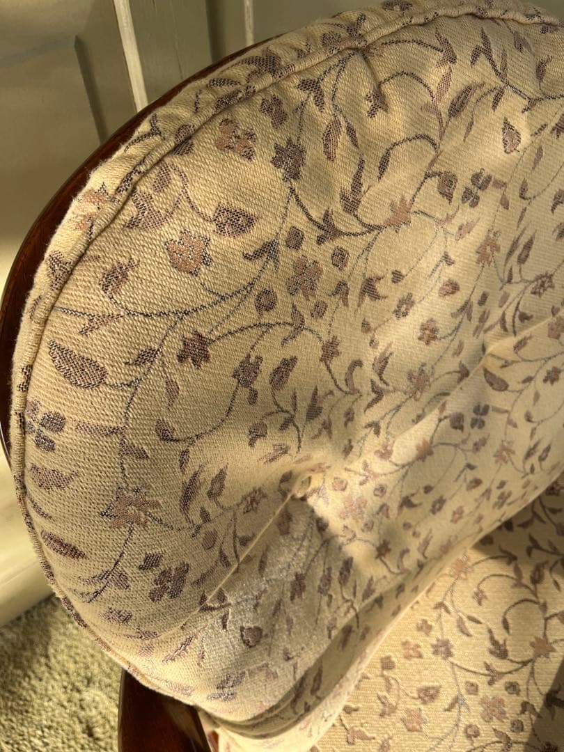 karimoku カリモク 1人掛けソファー 花柄 レトロ 高級家具