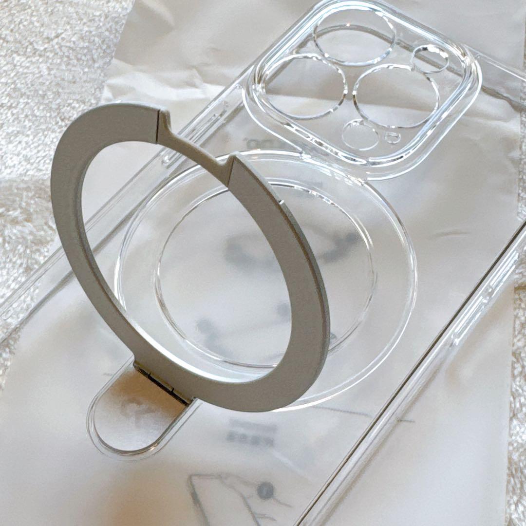 ⭐️iPhone 14Pro スマホケース Magsafe スタンド クリア