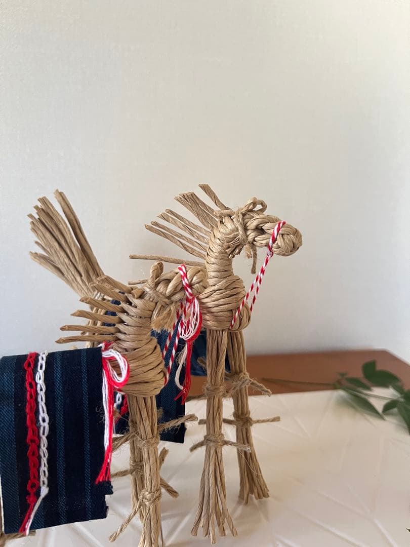 藁馬　お正月飾り　笑馬　干支　インテリア　馬　しめ縄　正月