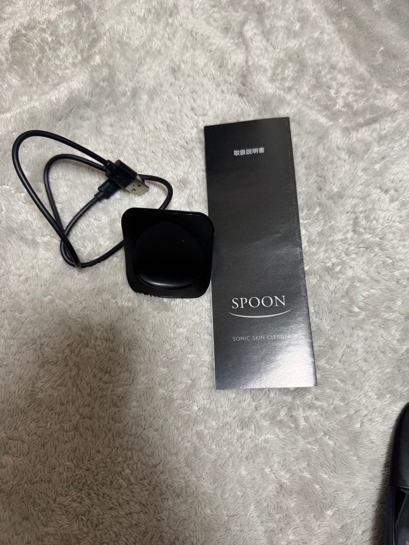 SPOON 美顔器 USB充電式 スクライバー　ピーリング イオン導入 超音波