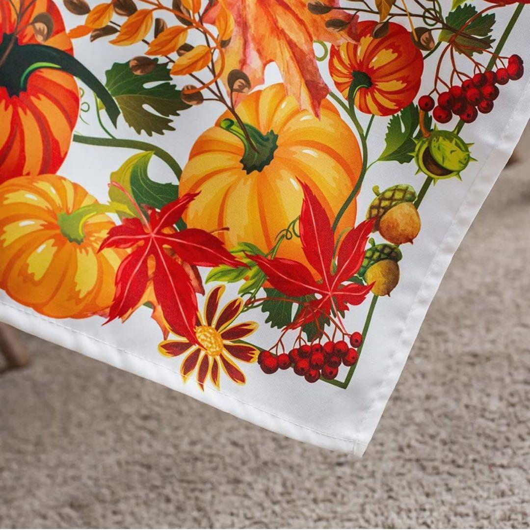 85×85cmエレガントテーブルクロス カボチャデザイン パーティー オシャレ