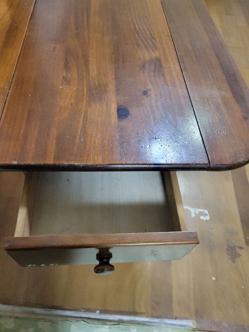 コイズミ　木製キャスター付きキッチンワゴン　伸縮デスク　アンティーク