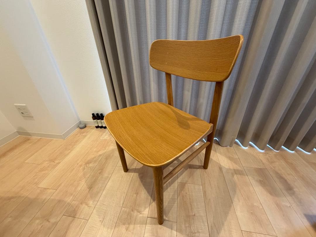 もんぶらん　無印良品 ラウンドチェア・オーク材 #01 #02