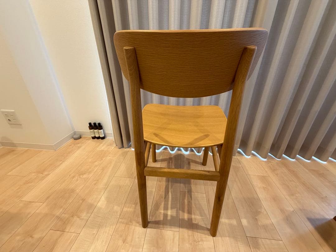 もんぶらん　無印良品 ラウンドチェア・オーク材 #01 #02