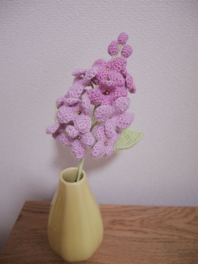 【ライラック】枯れない花束 あみぐるみ プレゼント 誕生日 かぎ編み 毛糸の花