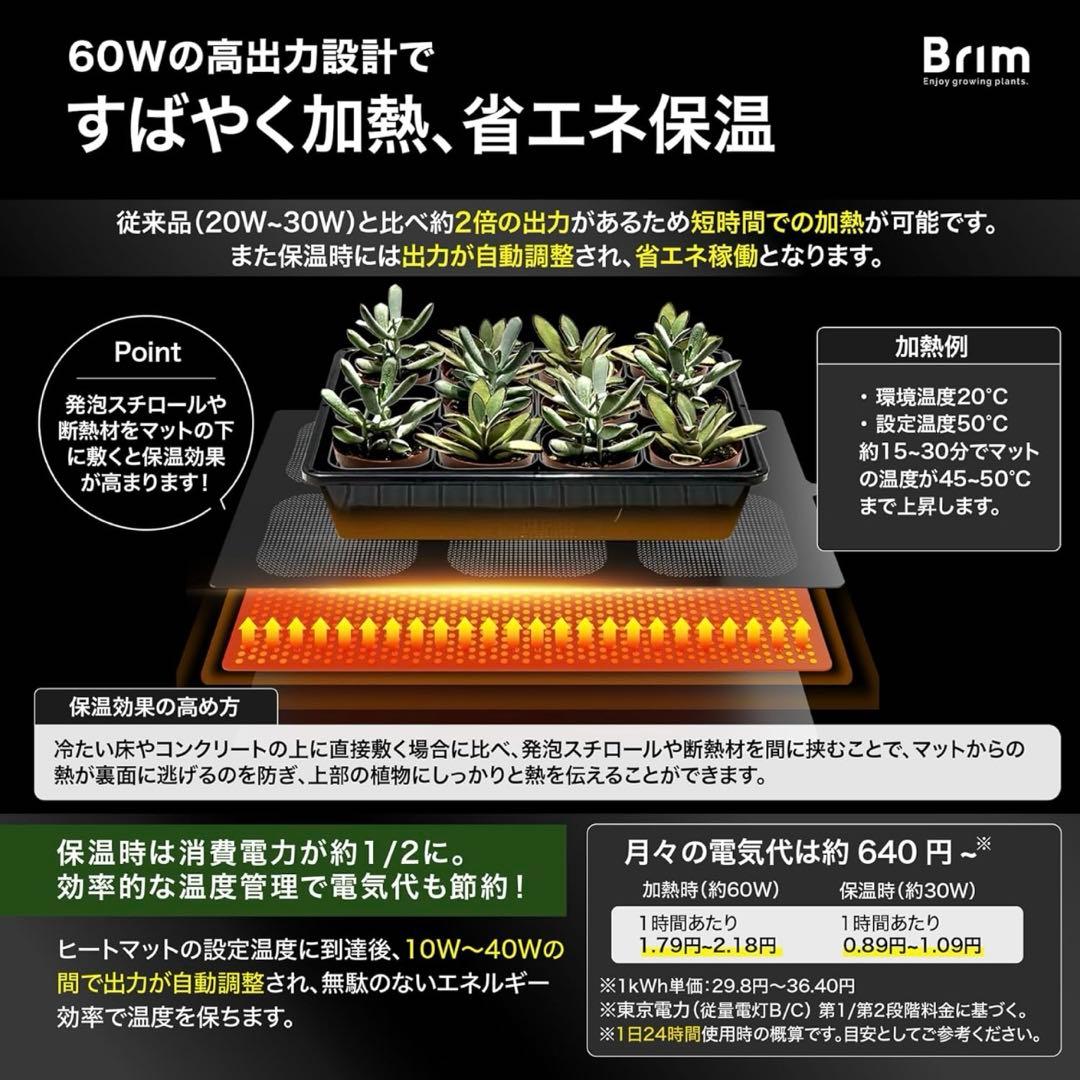 植物育成ライト 植物 LED BRIM ブリム　ヒートマット　【2個セット】