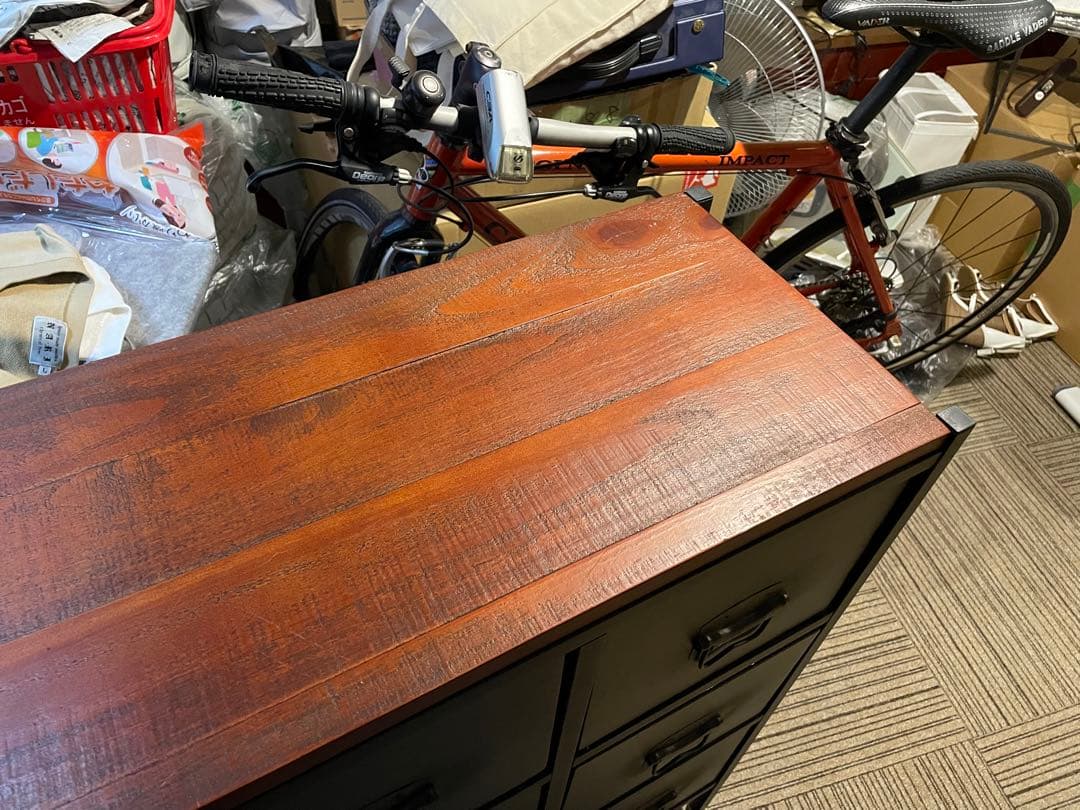 インダストリアル系 アイアン ドロワーシェルフ