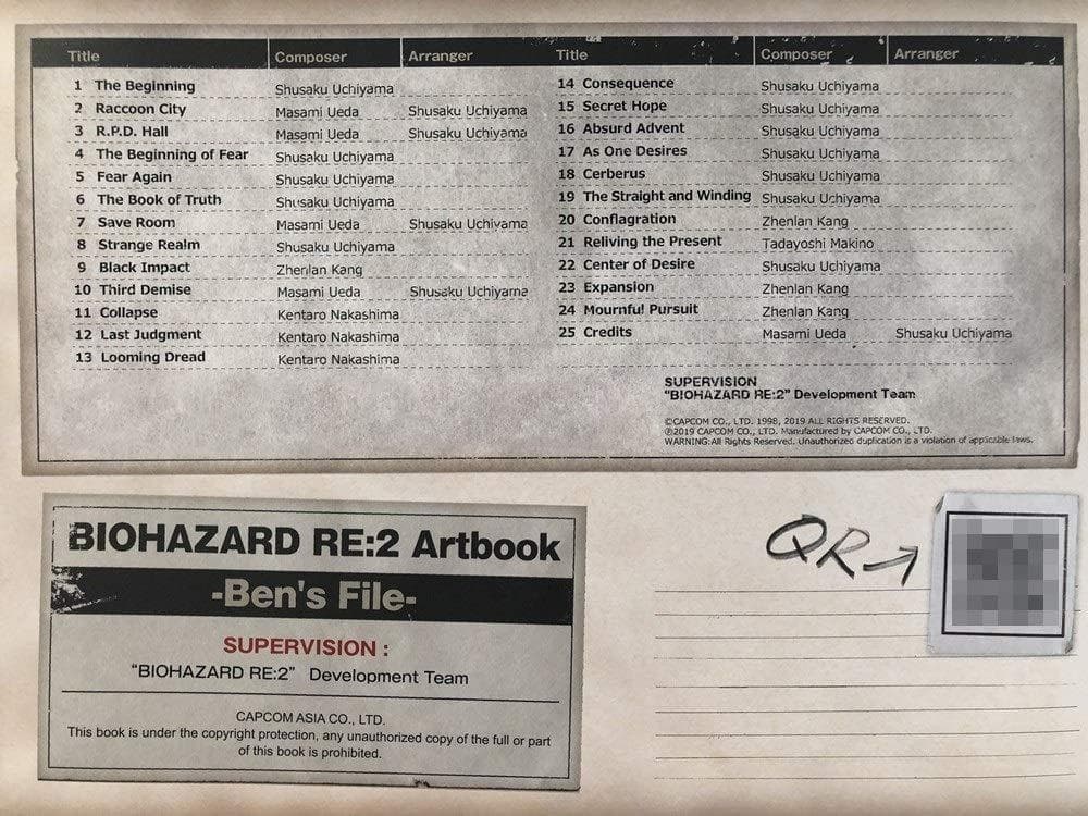 その他 BIOHAZARD RE:2 Art book
