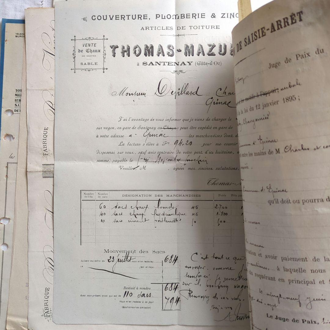 ひ*わ様 90点②フランス 紙もの アンティーク 請求書 ジャンクジャーナル 蚤