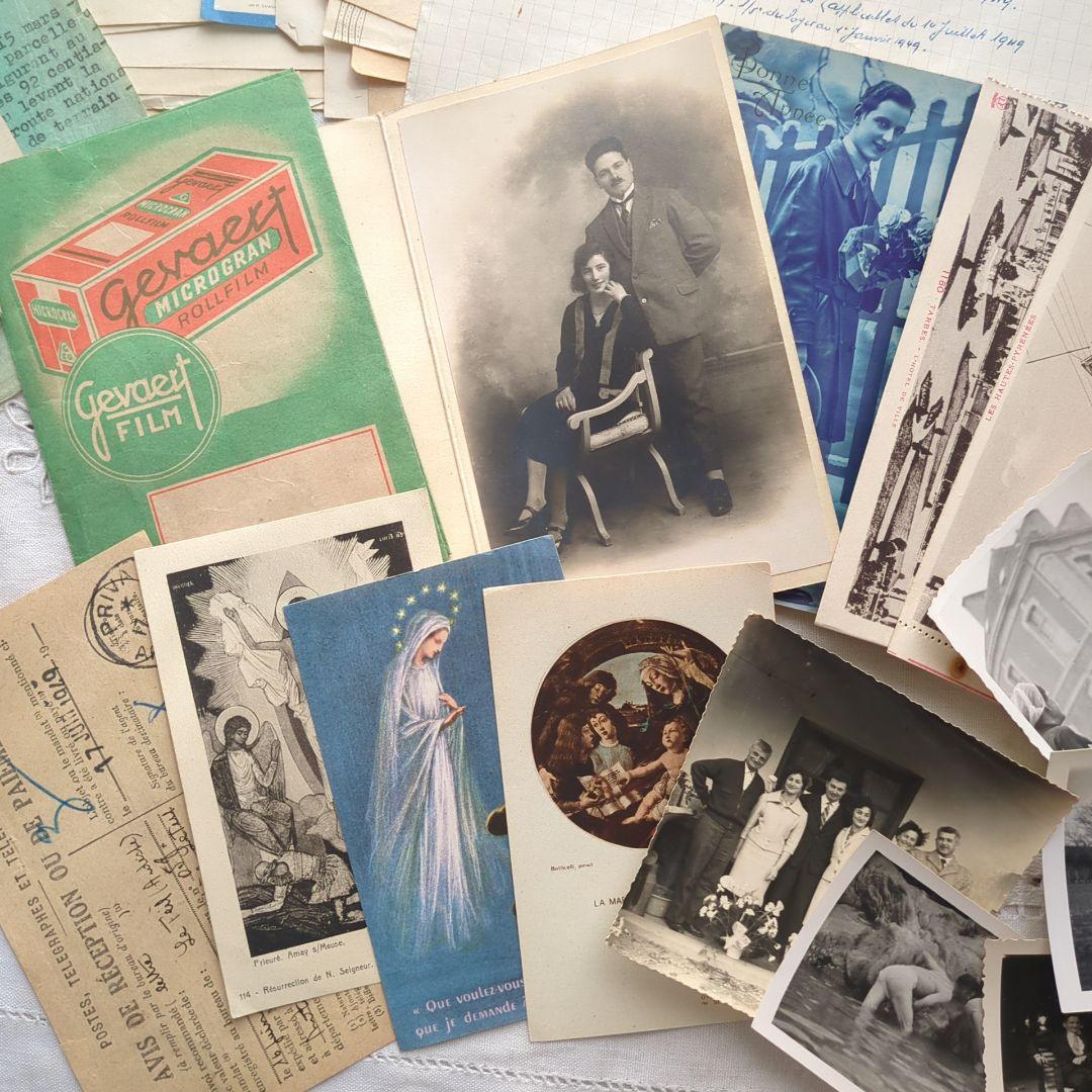 ひ*わ様 90点②フランス 紙もの アンティーク 請求書 ジャンクジャーナル 蚤