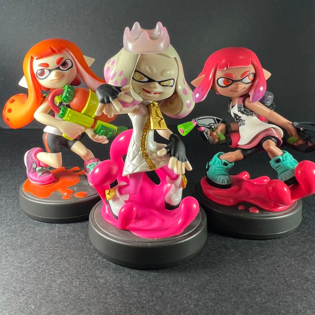 人気amiibo 3点　ガール　ネオンピンク　ヒメ（スプラトゥーン　アミーボ）