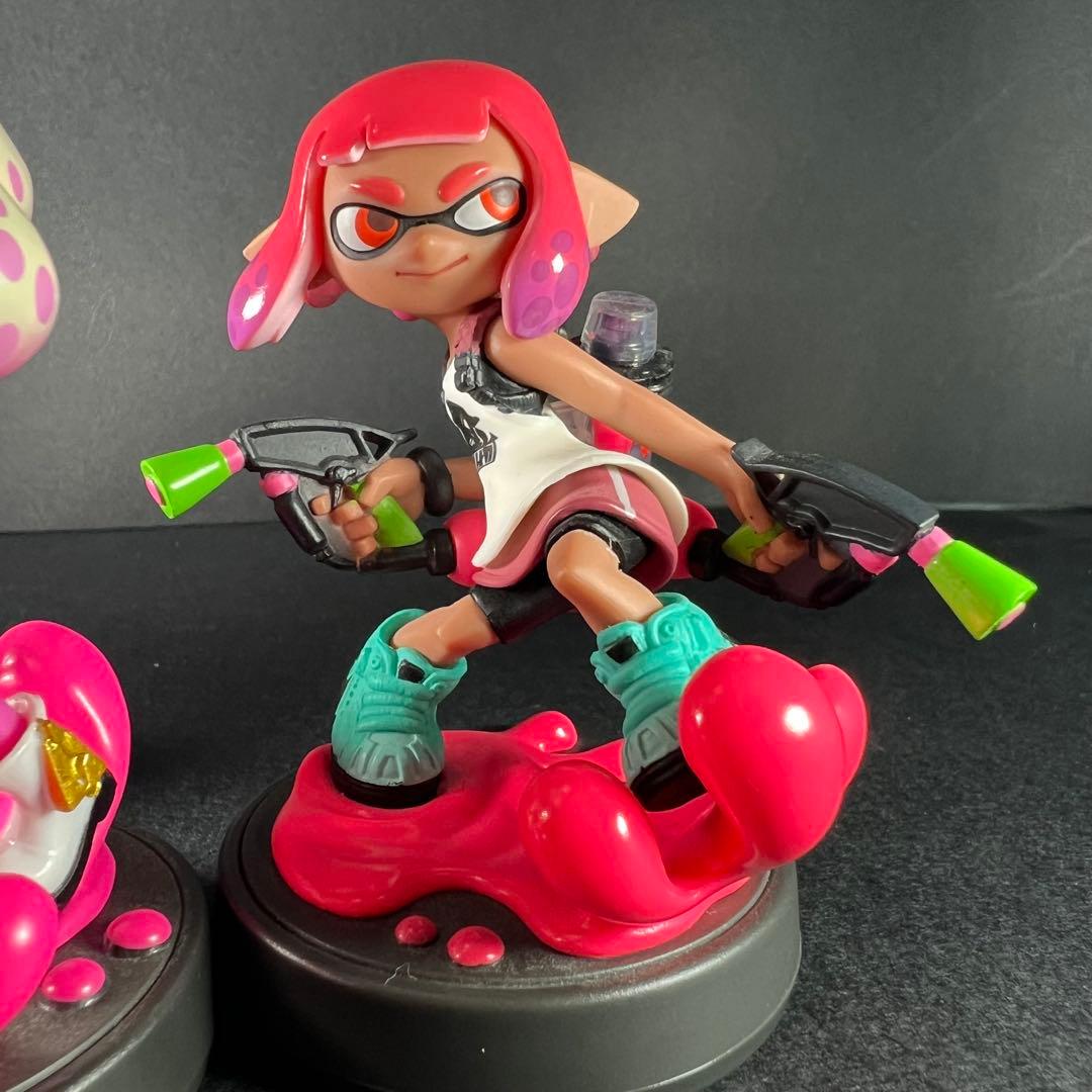 人気amiibo 3点　ガール　ネオンピンク　ヒメ（スプラトゥーン　アミーボ）