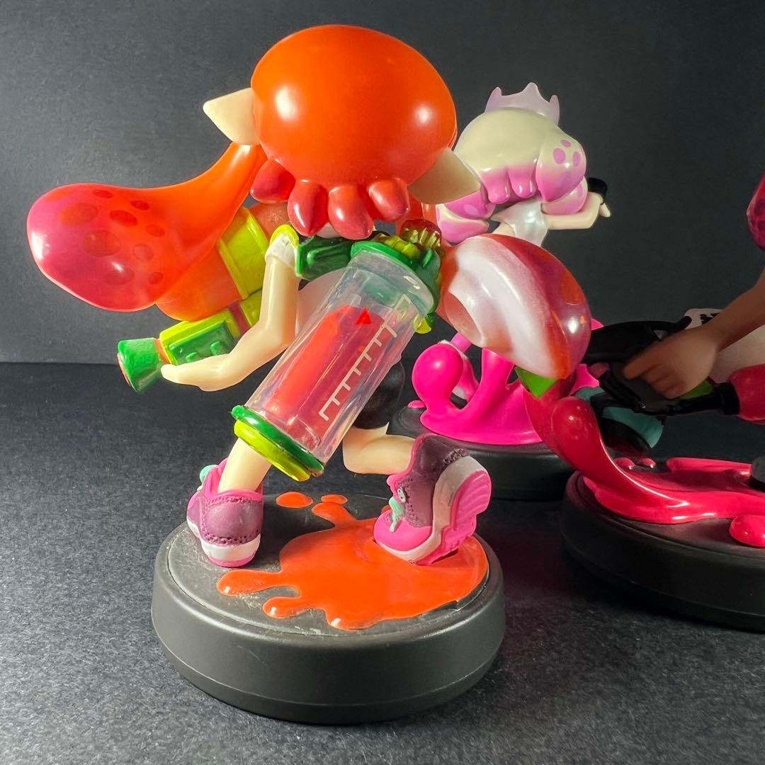人気amiibo 3点　ガール　ネオンピンク　ヒメ（スプラトゥーン　アミーボ）