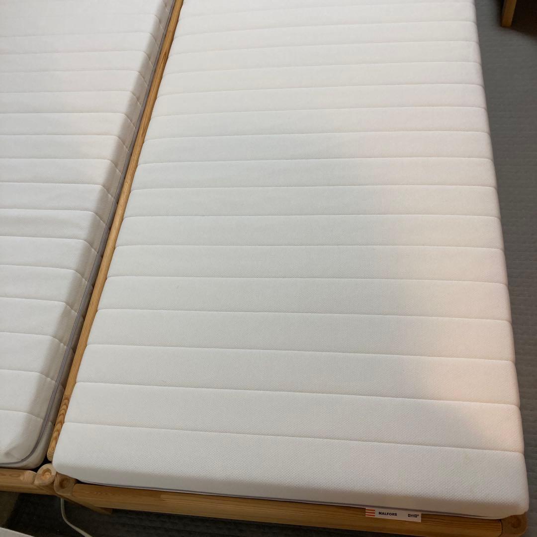 【引取り限定】IKEA ウトーケル スタッキングベッド マットレス2枚付き