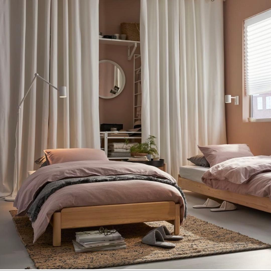 【引取り限定】IKEA ウトーケル スタッキングベッド マットレス2枚付き