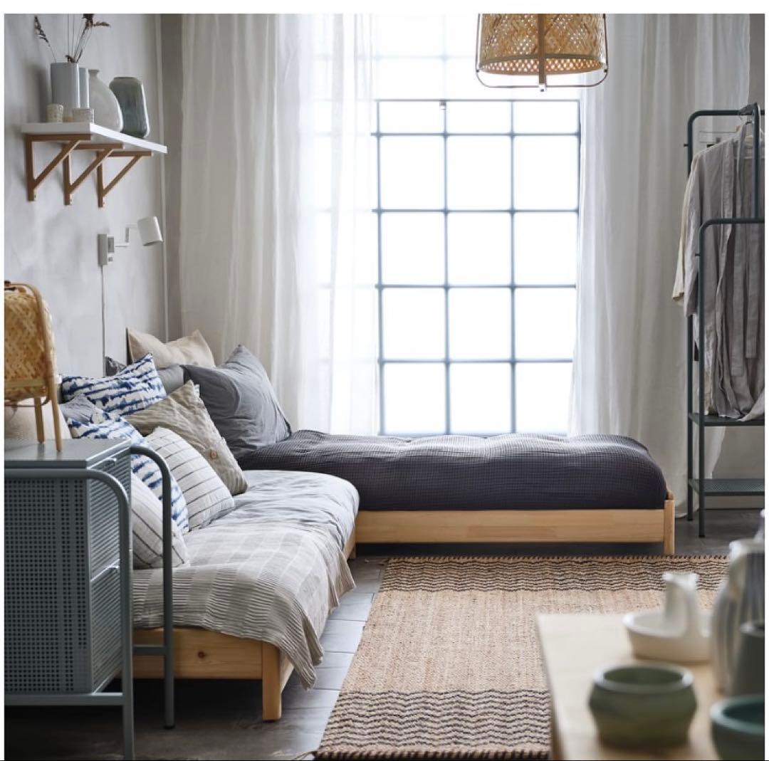 【引取り限定】IKEA ウトーケル スタッキングベッド マットレス2枚付き