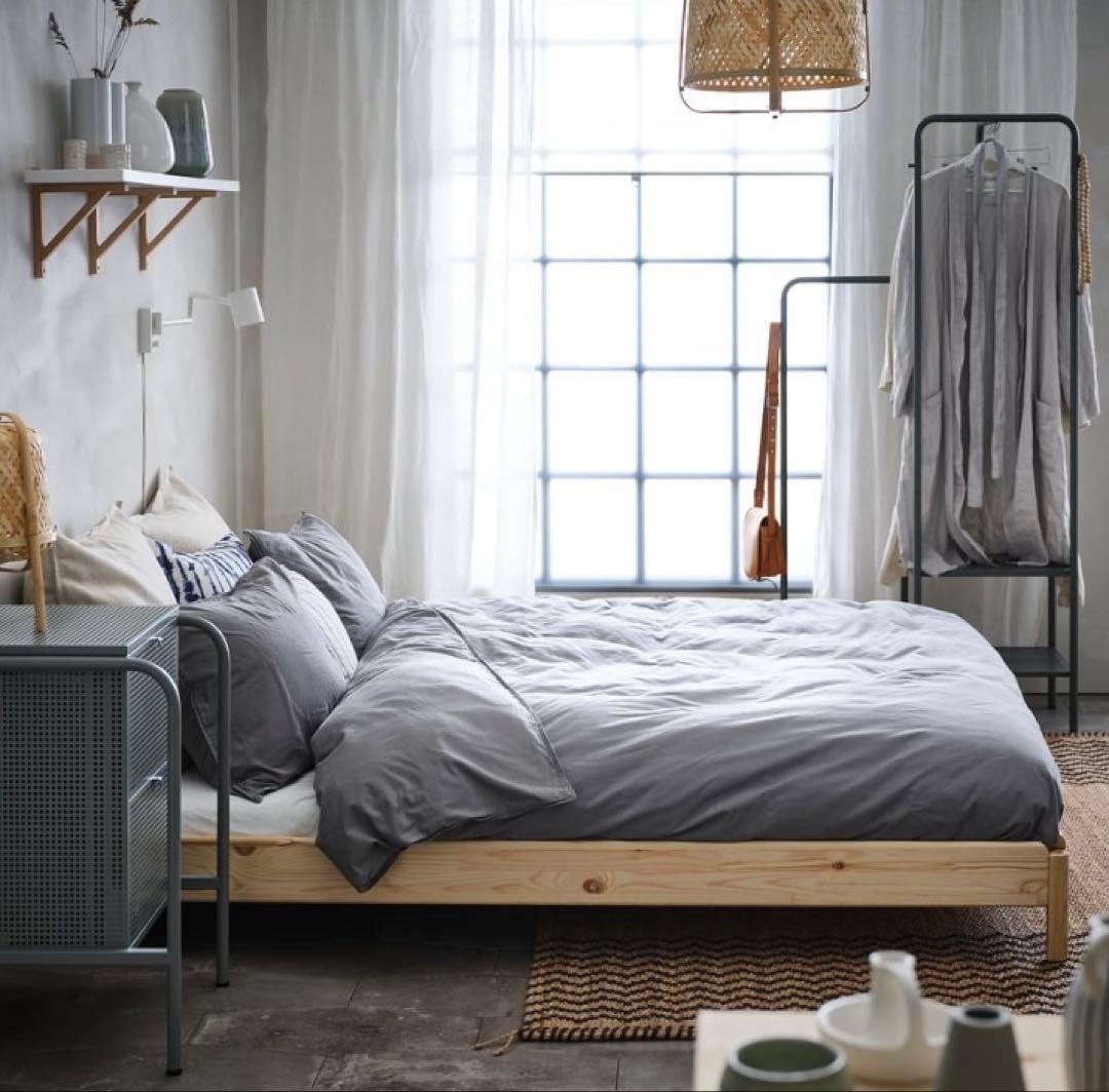 【引取り限定】IKEA ウトーケル スタッキングベッド マットレス2枚付き