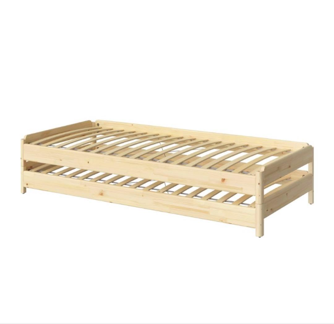 【引取り限定】IKEA ウトーケル スタッキングベッド マットレス2枚付き