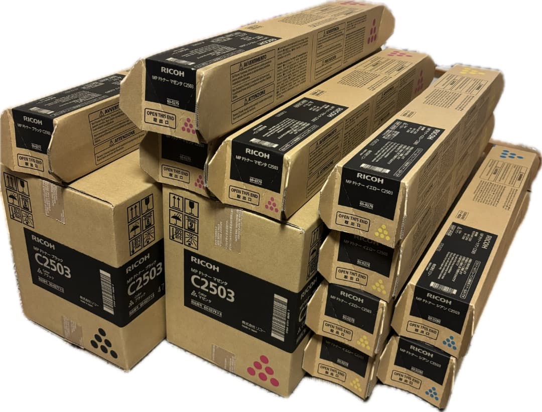 リコー　純正トナーC2503　ブラック　イエロー　シアン　マゼンタ　22本セット