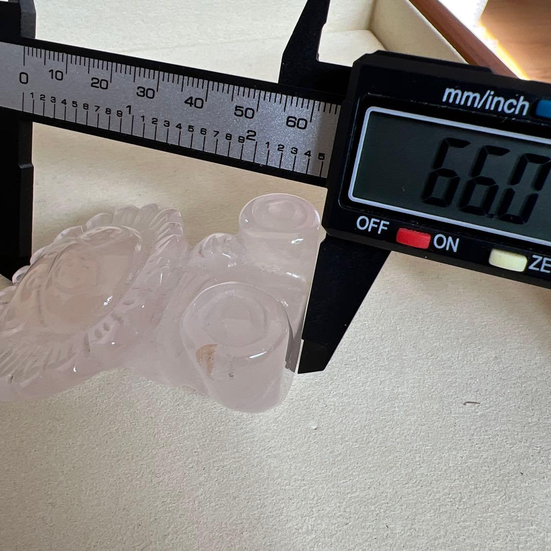 ちゅら　天然石　ライオンちゃん　ローズクォーツ　シトリン　2点