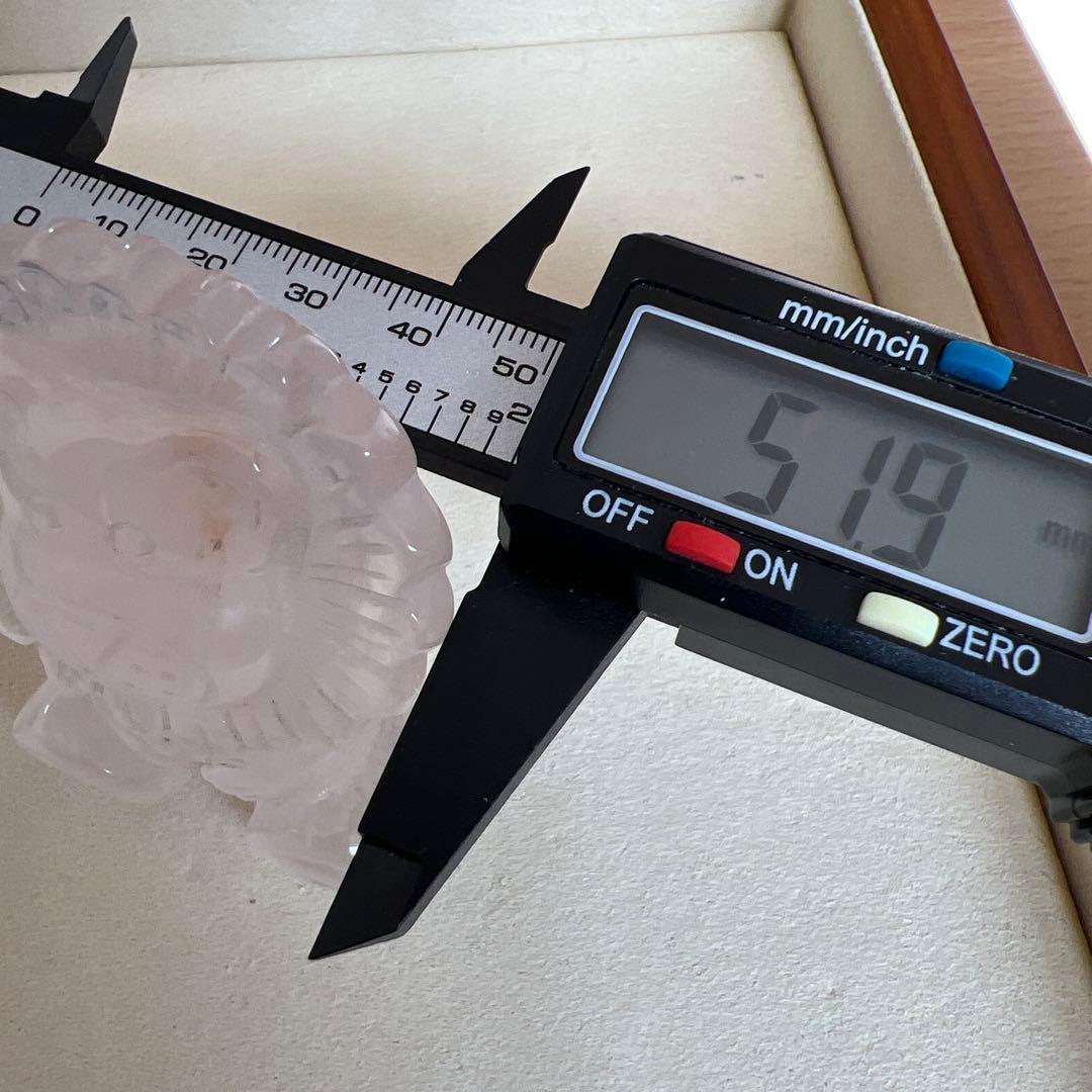 ちゅら　天然石　ライオンちゃん　ローズクォーツ　シトリン　2点