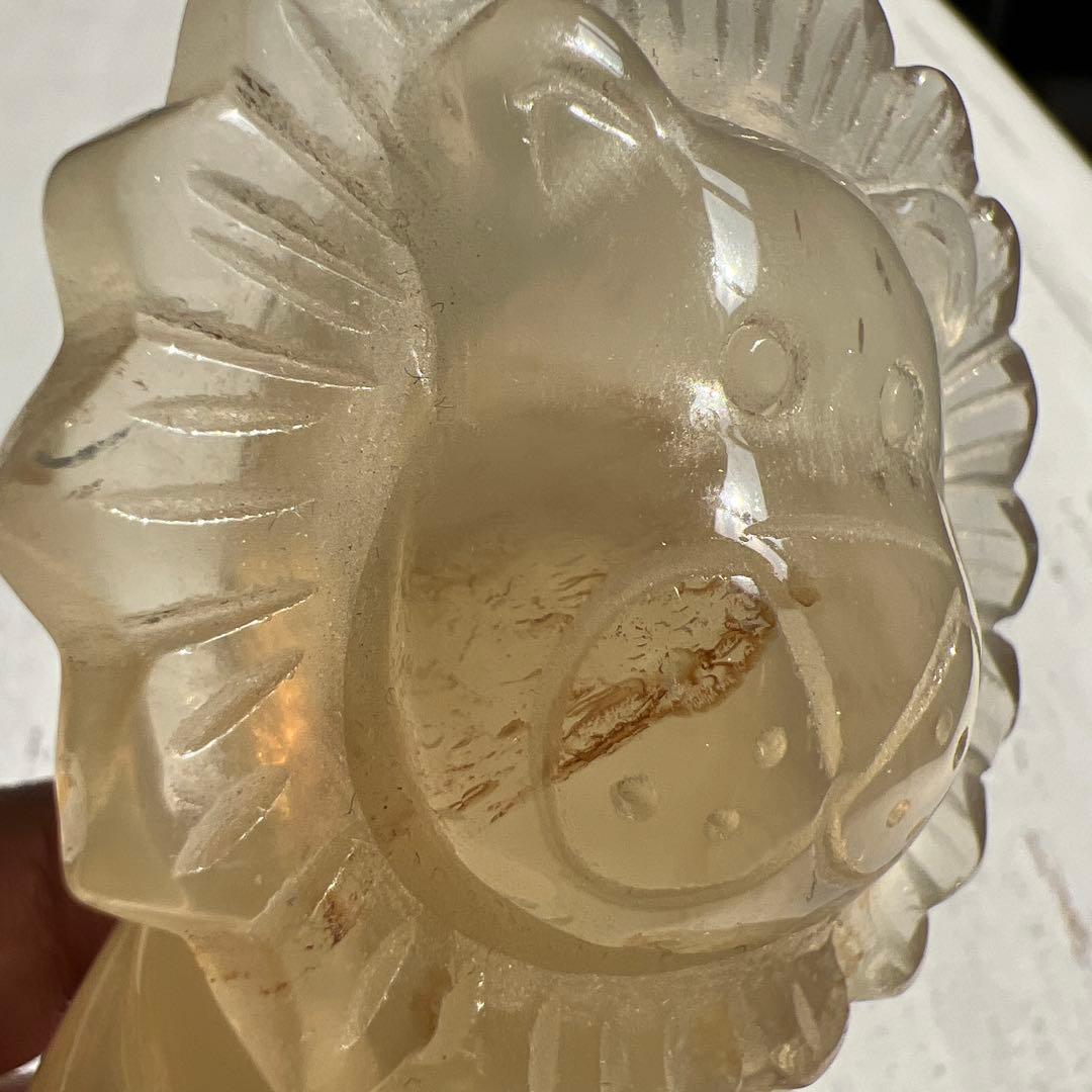 ちゅら　天然石　ライオンちゃん　ローズクォーツ　シトリン　2点