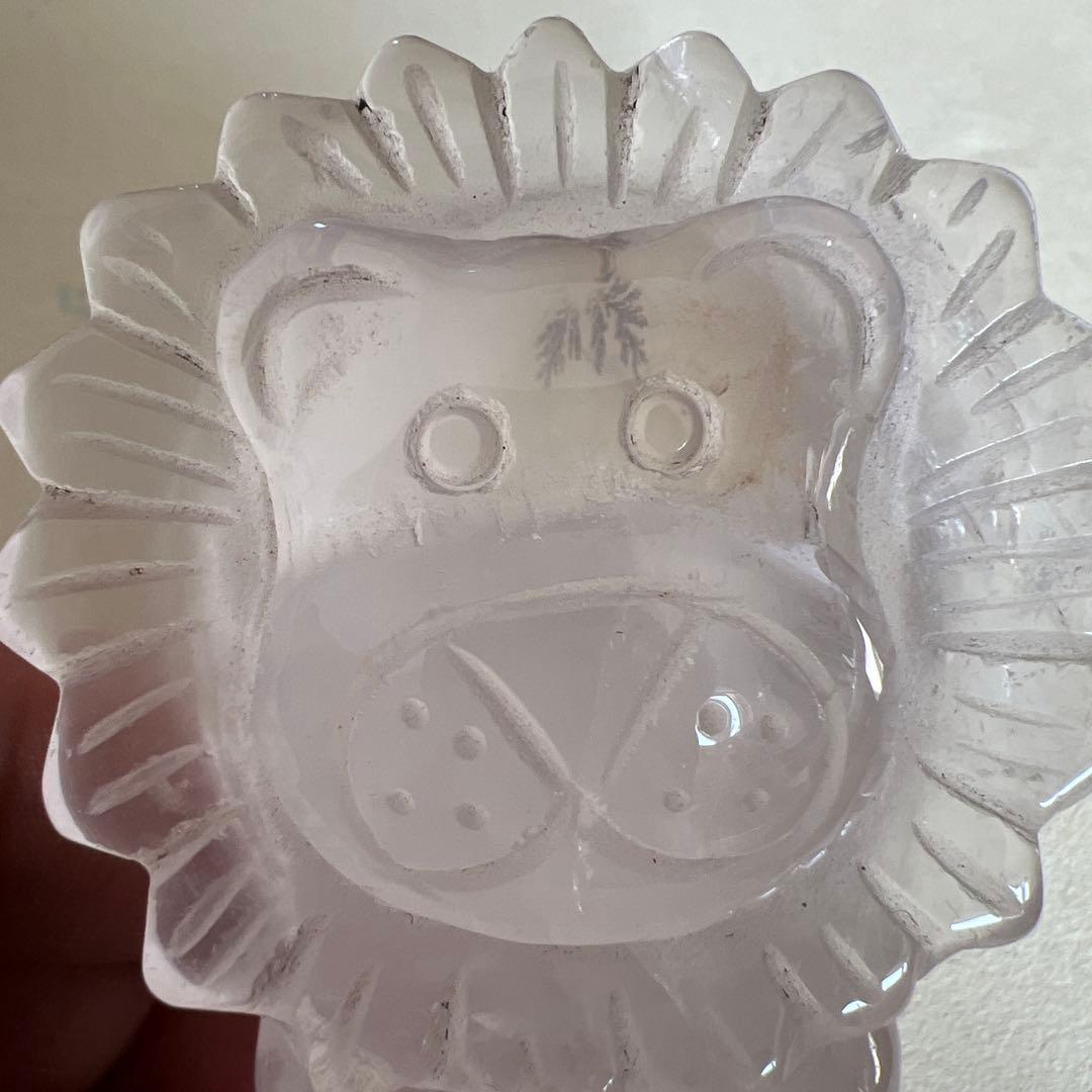 ちゅら　天然石　ライオンちゃん　ローズクォーツ　シトリン　2点