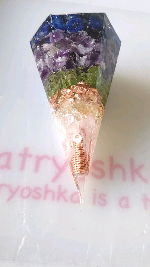 感謝セール、六角錘オルゴナイト、アメジストメイン、恋愛などに奥手になりがちな方に