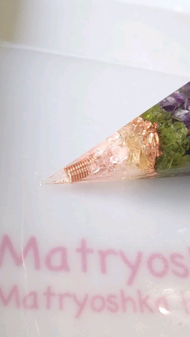 感謝セール、六角錘オルゴナイト、アメジストメイン、恋愛などに奥手になりがちな方に