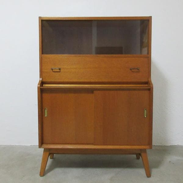 イギリス ビンテージ 家具 ビューローブックケース デスク 本棚 英国6914d