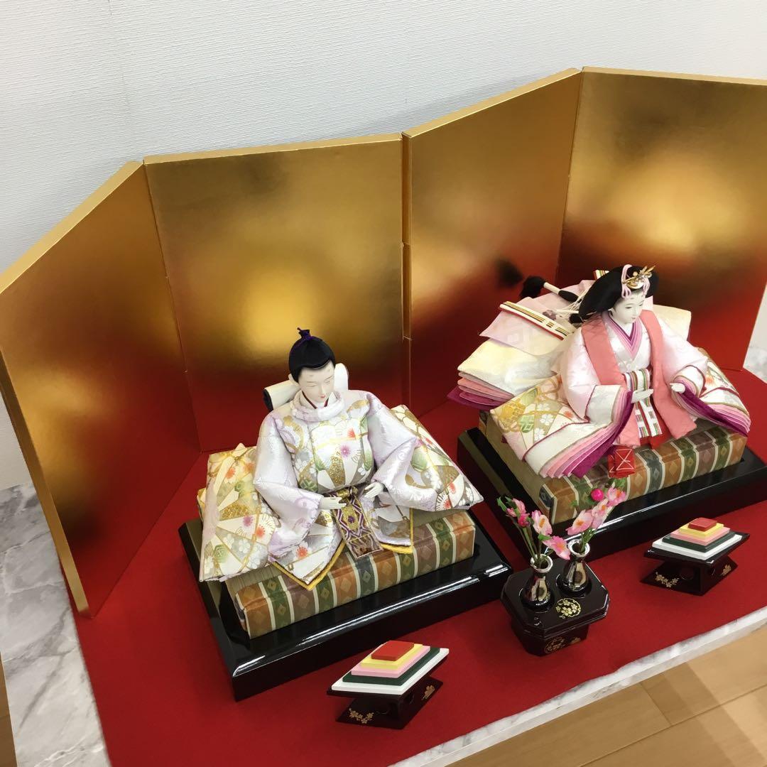 おひなさま用　屏風、ぼんぼり、お道具、紅白海（人形は含まれません）