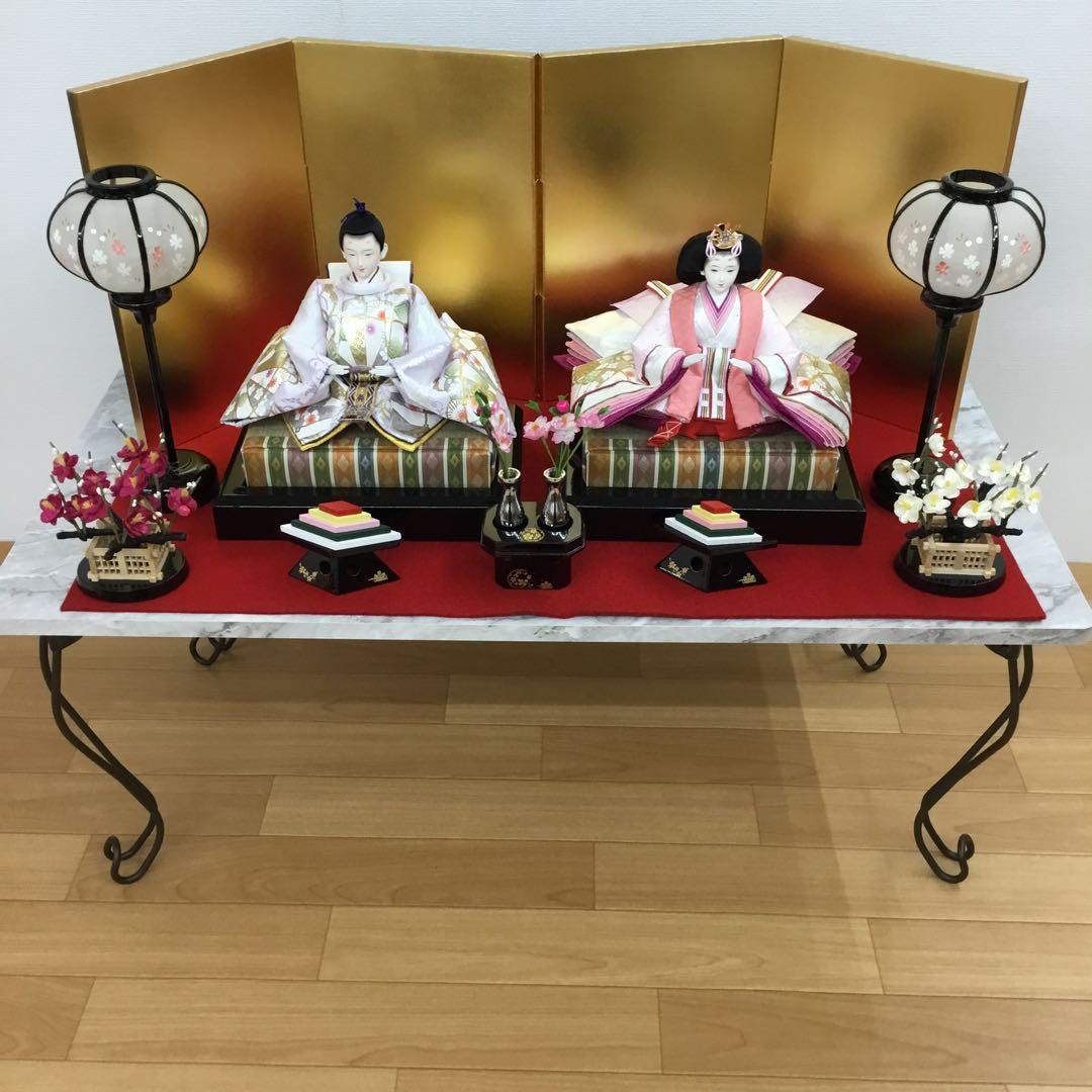 おひなさま用　屏風、ぼんぼり、お道具、紅白海（人形は含まれません）