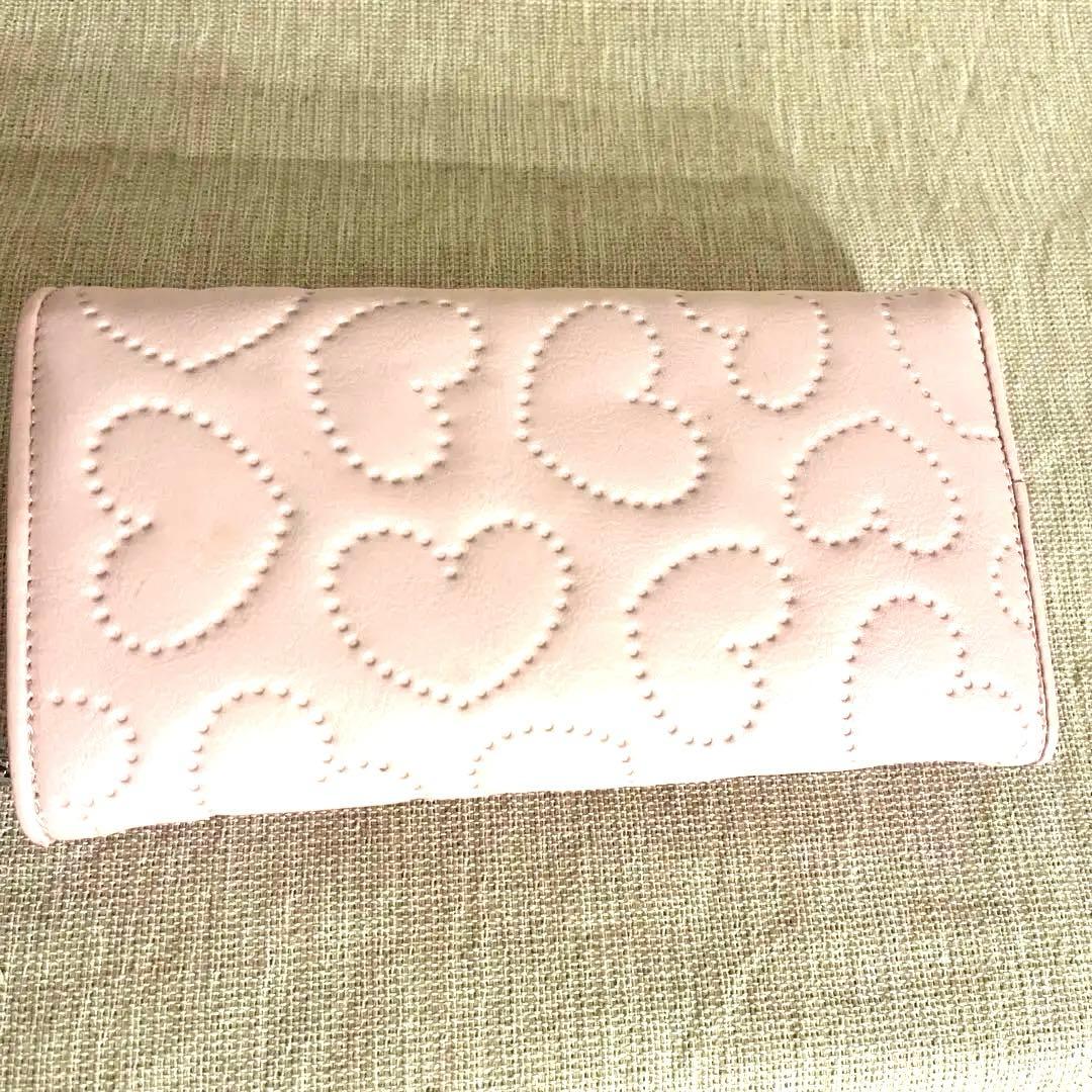 超レア‼️Vivitixハート型押しピンク財布 ラインストーンフェイス キラキラ