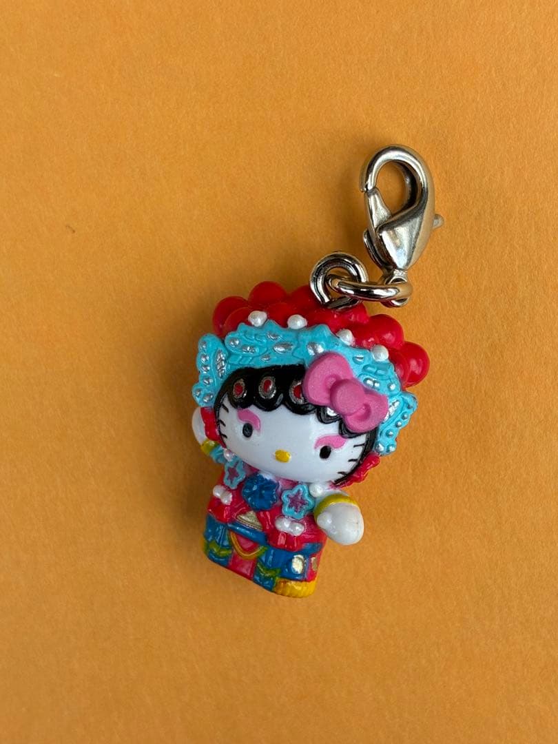 ★横浜中華街京劇バージョン ファスナーマスコット 根付★ご当地キティ【台紙難】