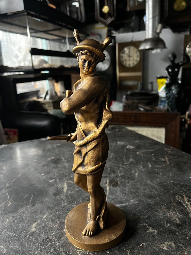 ヘルメスブロンズ像 ヘルメス（マーキュリー） ブロンズ像 ヘルメスはギリシャ神話
