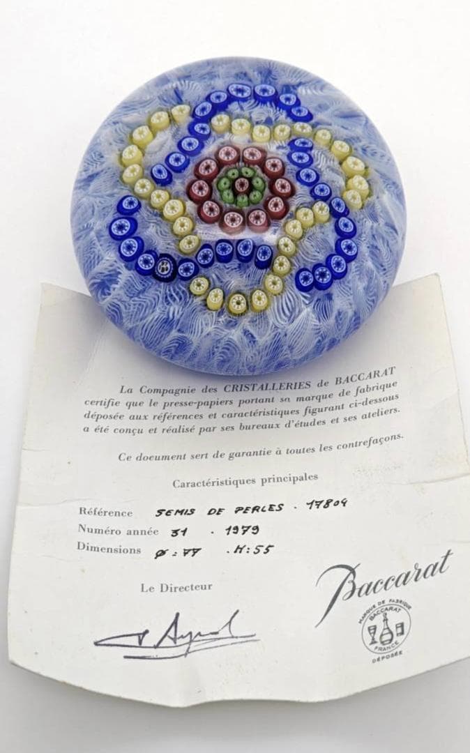 限定 1979 Baccarat バカラ クリスタル ペーパーウェイト 証明書有