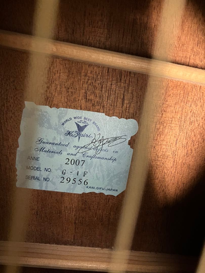 K.Yairi G-1F アコースティックギター 2007年製