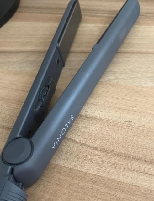 SALONIA サロニア ストレート ヘアアイロン 15mm 【グレー】