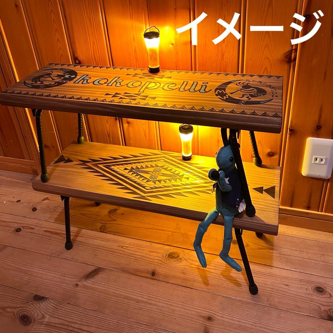 No.6 ソロテーブル アイアンミニテーブル ツイストハンガー付　ディスプレイ棚