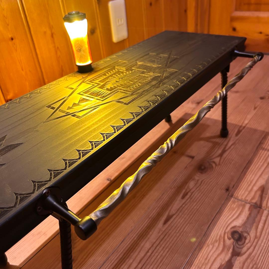 No.6 ソロテーブル アイアンミニテーブル ツイストハンガー付　ディスプレイ棚