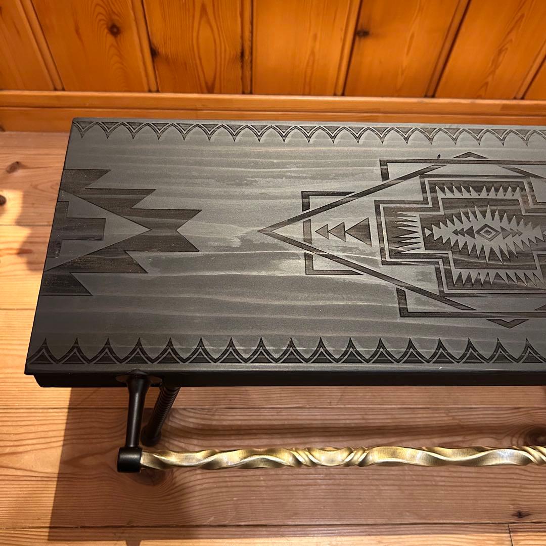 No.6 ソロテーブル アイアンミニテーブル ツイストハンガー付　ディスプレイ棚