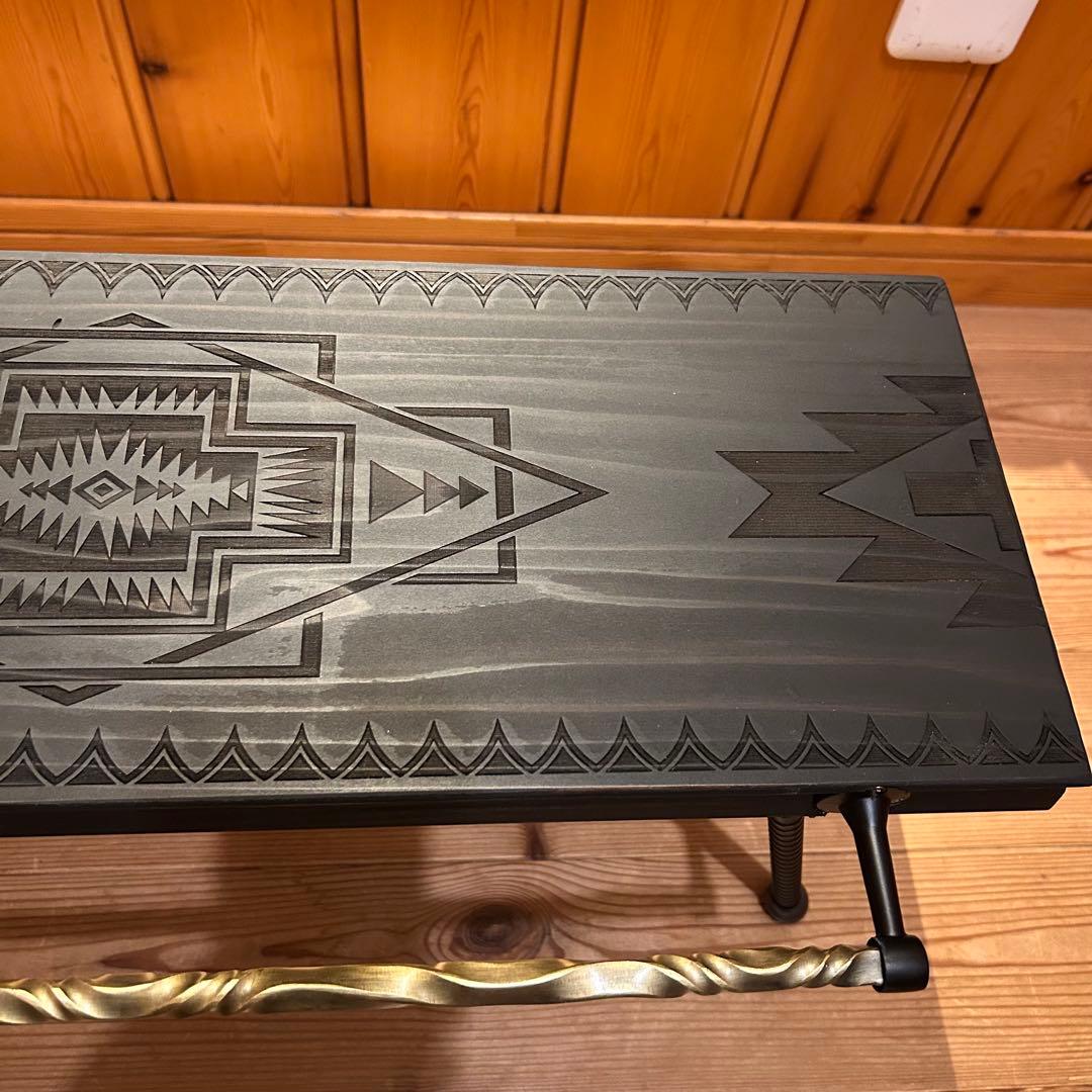 No.6 ソロテーブル アイアンミニテーブル ツイストハンガー付　ディスプレイ棚