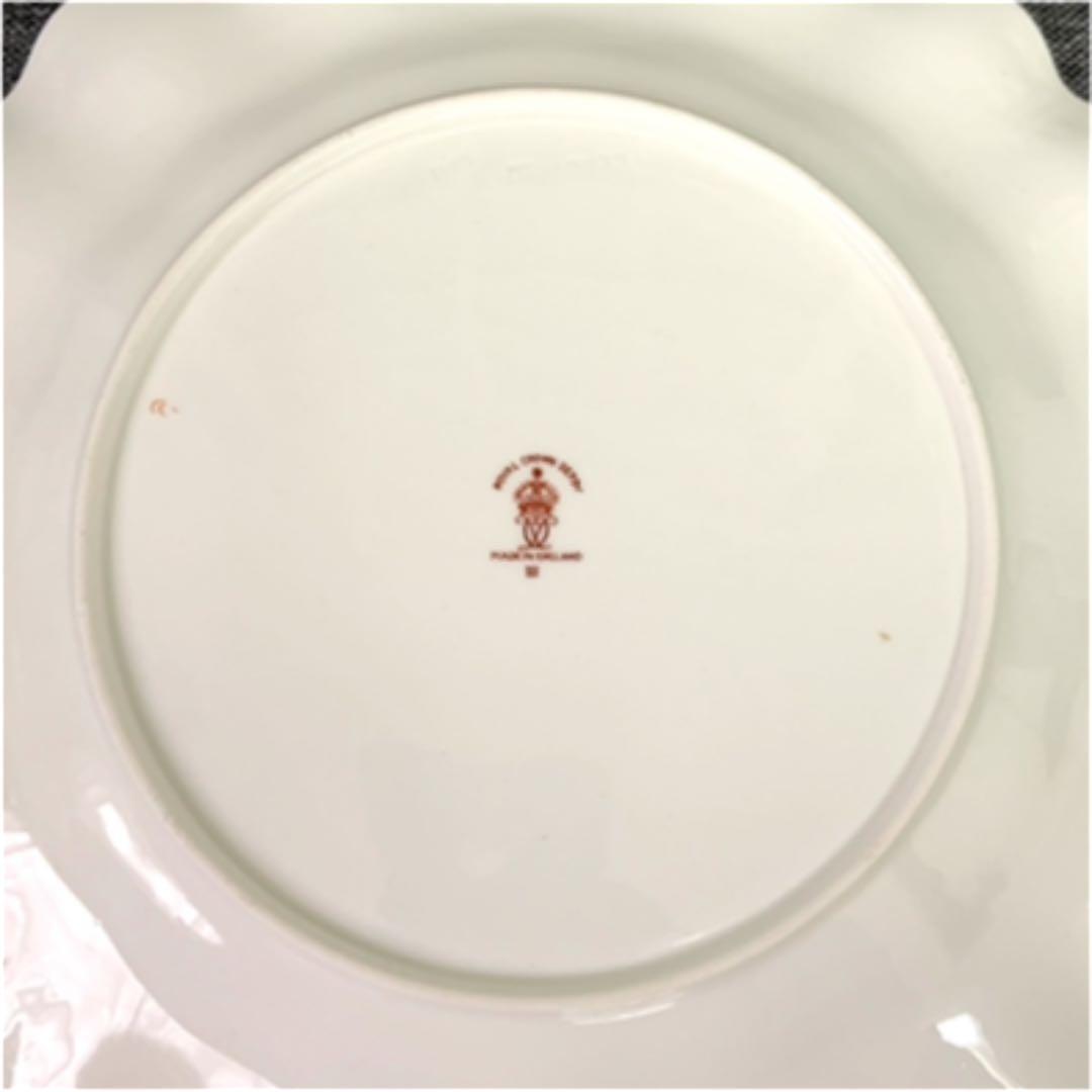 ロイヤルクラウンダービー ゴールデンスクロール プレート ポジー