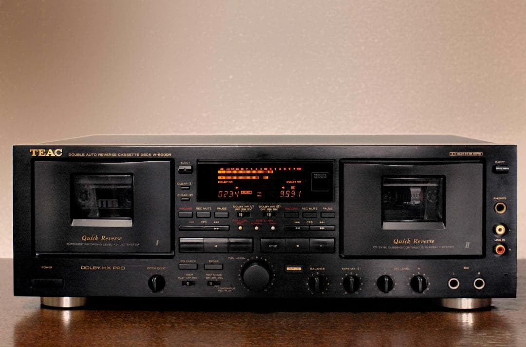 ★TEAC W-6000 ダブルカセットデッキ　♪　NO,1