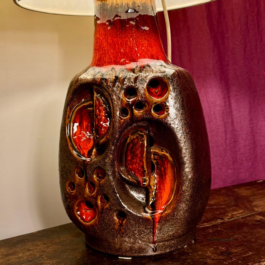 【希少】Fat Lava フロアランプ 西ドイツ ヴィンテージ 陶器照明 溶岩