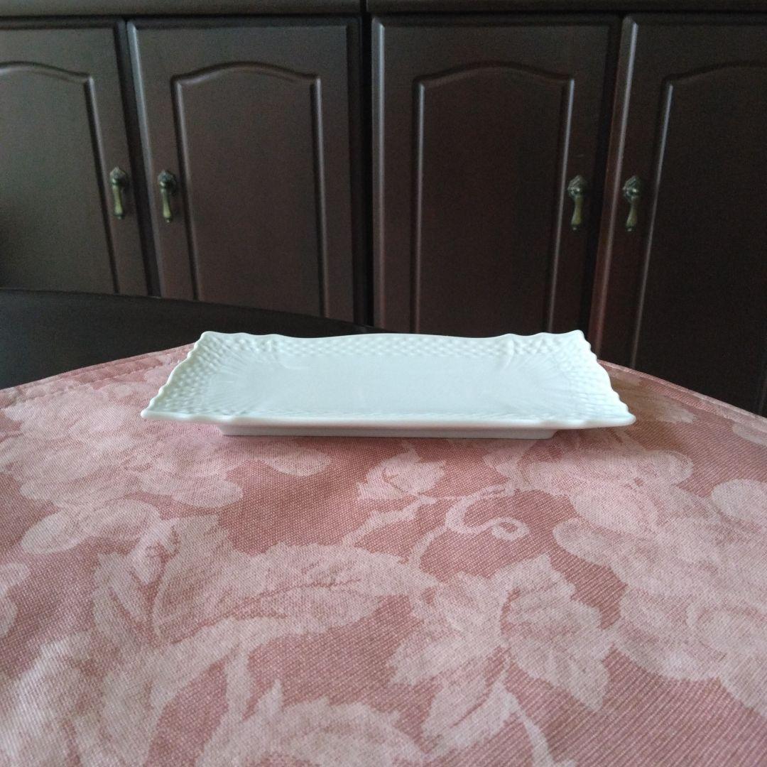 ジノリ ベッキオホワイト 長方形ミニトレイ 15㎝ 2枚　平皿 角皿 小皿 ペア